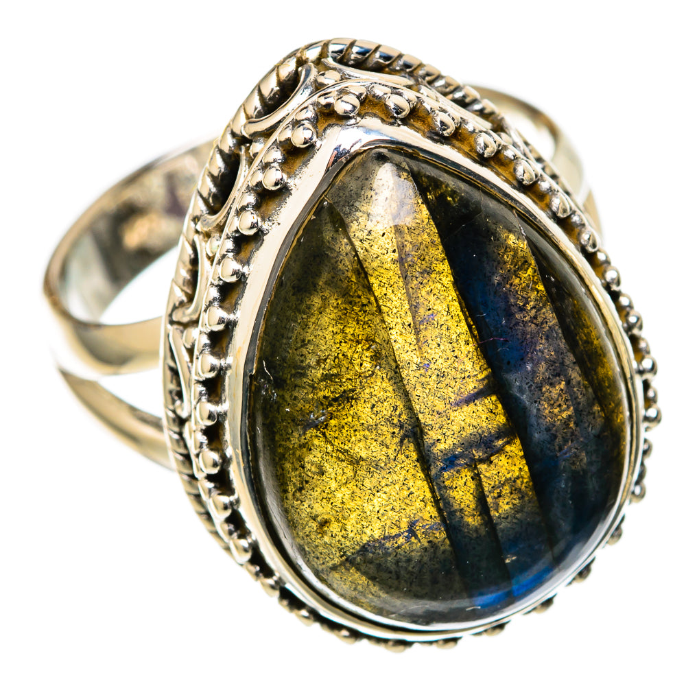 Labradorite Rings handcrafted by Ana Silver Co - RING105015 - Photo 2