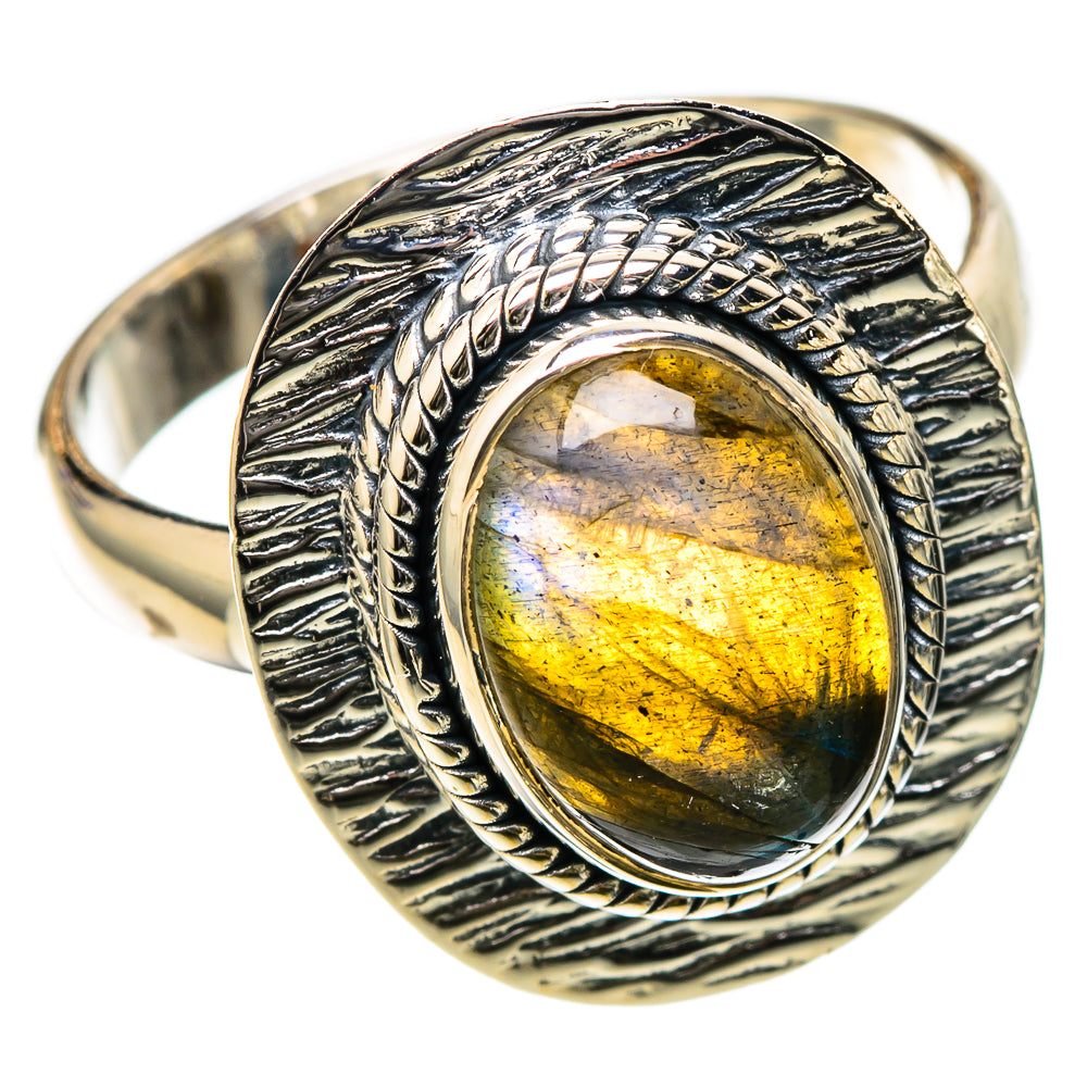 Labradorite Rings handcrafted by Ana Silver Co - RING105020 - Photo 2