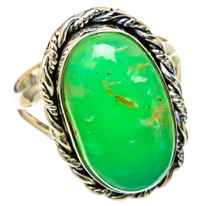 Chrysoprase Rings handcrafted by Ana Silver Co - RING105025 - Photo 2