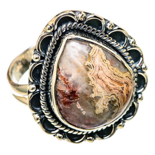 Crazy Lace Agate Rings handcrafted by Ana Silver Co - RING105026 - Photo 2