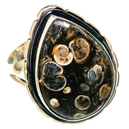 Turritella Agate Rings handcrafted by Ana Silver Co - RING105029 - Photo 2
