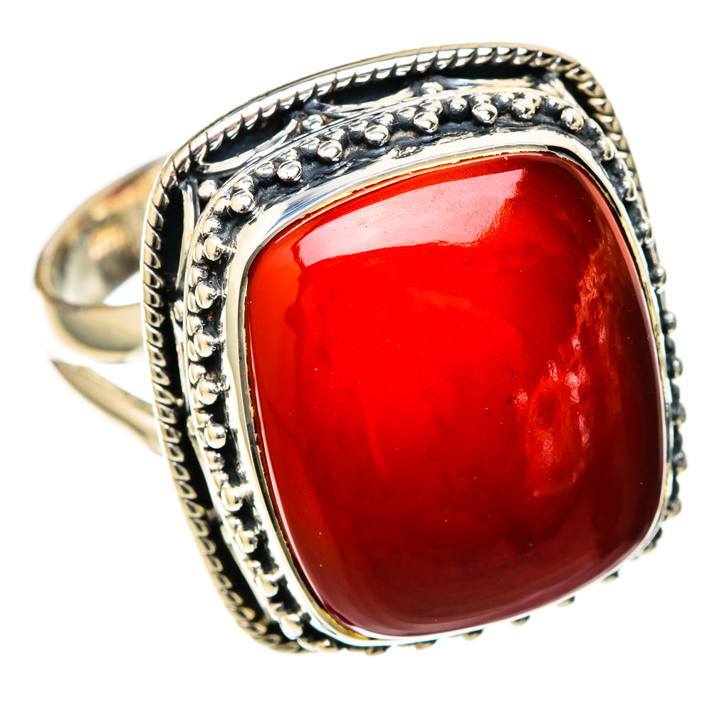Red Onyx Rings handcrafted by Ana Silver Co - RING105030 - Photo 2