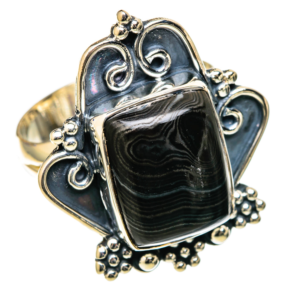 Psilomelane Rings handcrafted by Ana Silver Co - RING105040 - Photo 2