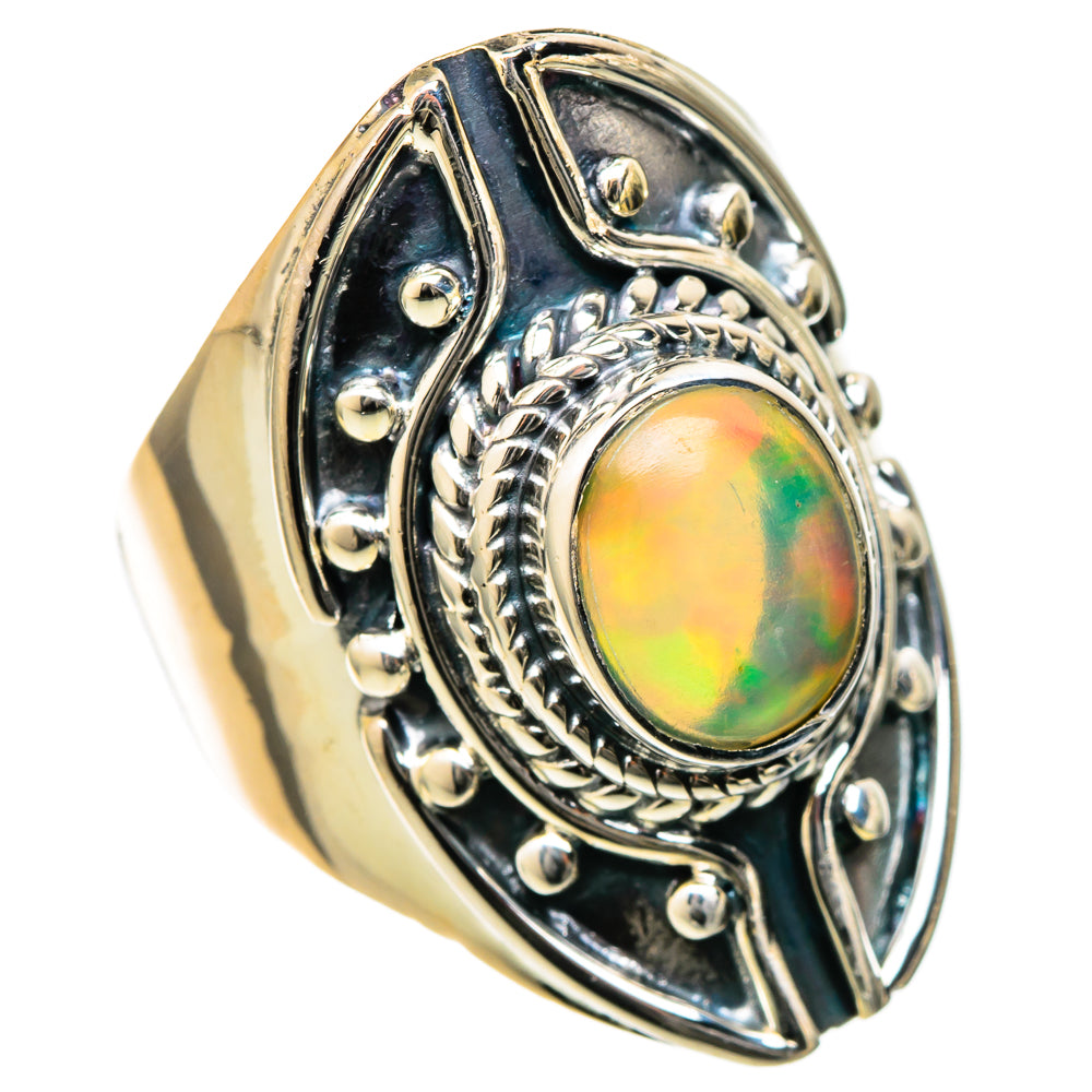 Ethiopian Opal Rings handcrafted by Ana Silver Co - RING105046 - Photo 2