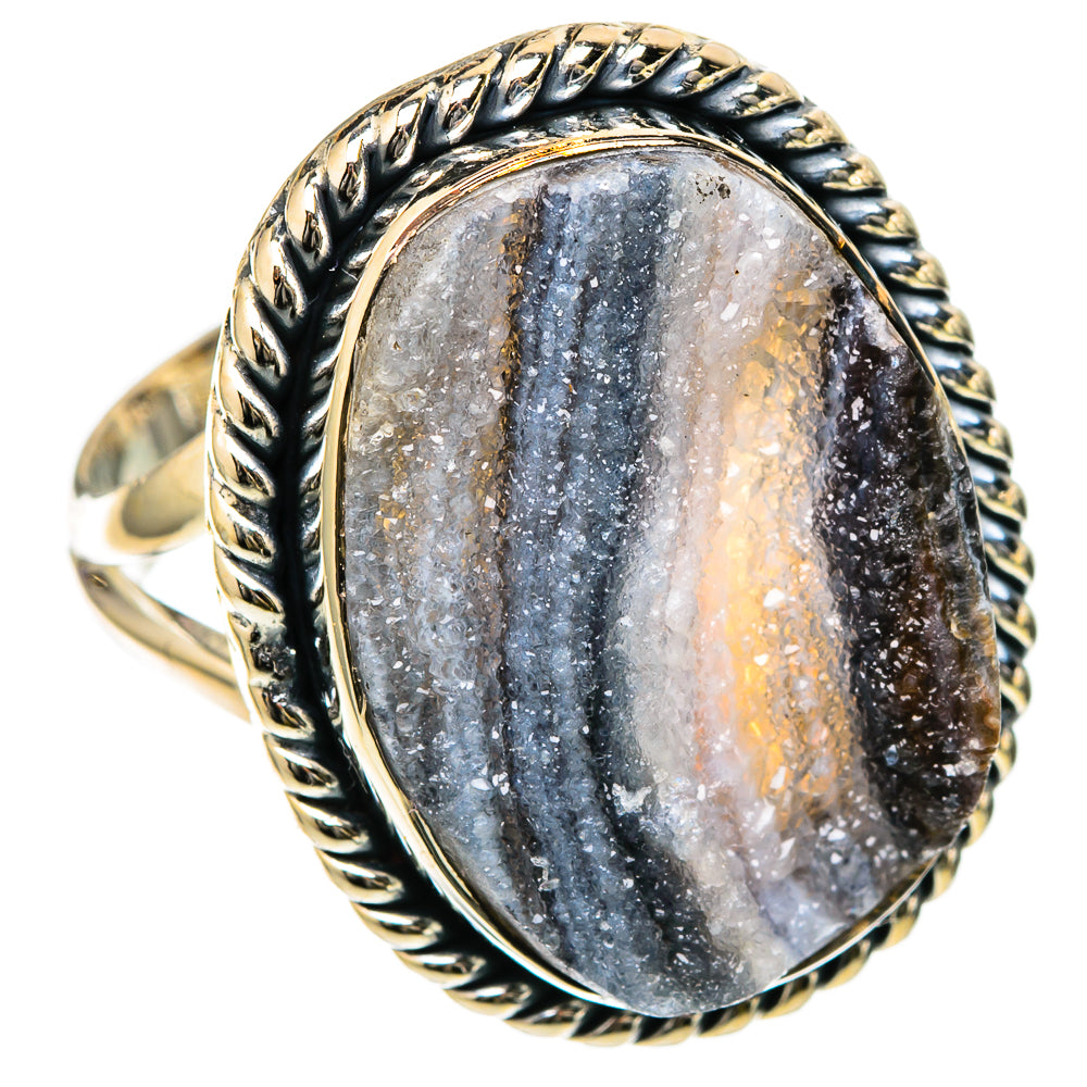 Desert Druzy Rings handcrafted by Ana Silver Co - RING105048 - Photo 2