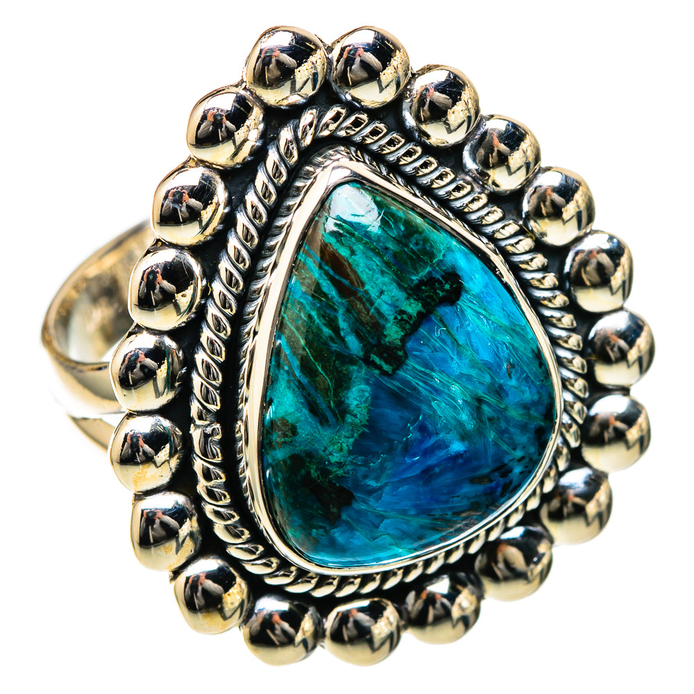 Chrysocolla Rings handcrafted by Ana Silver Co - RING105050 - Photo 2