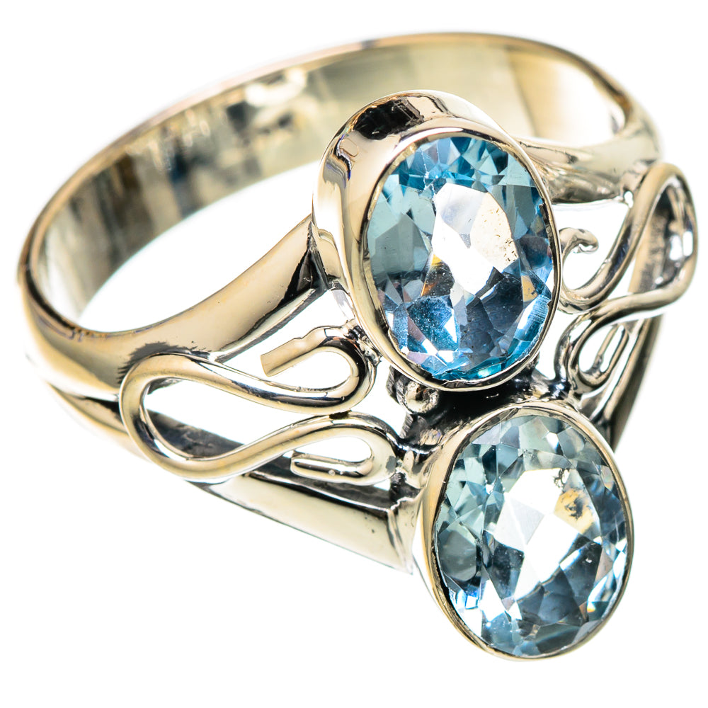 Blue Topaz Rings handcrafted by Ana Silver Co - RING105051 - Photo 2