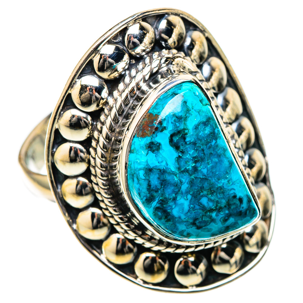 Chrysocolla Rings handcrafted by Ana Silver Co - RING105056 - Photo 2