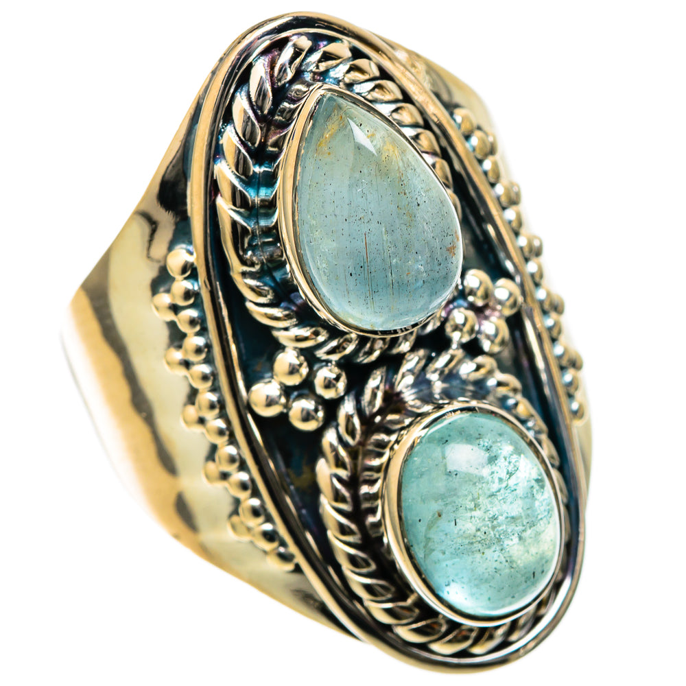Aquamarine Rings handcrafted by Ana Silver Co - RING105057 - Photo 2