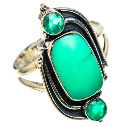 Chrysoprase Rings handcrafted by Ana Silver Co - RING105059 - Photo 2