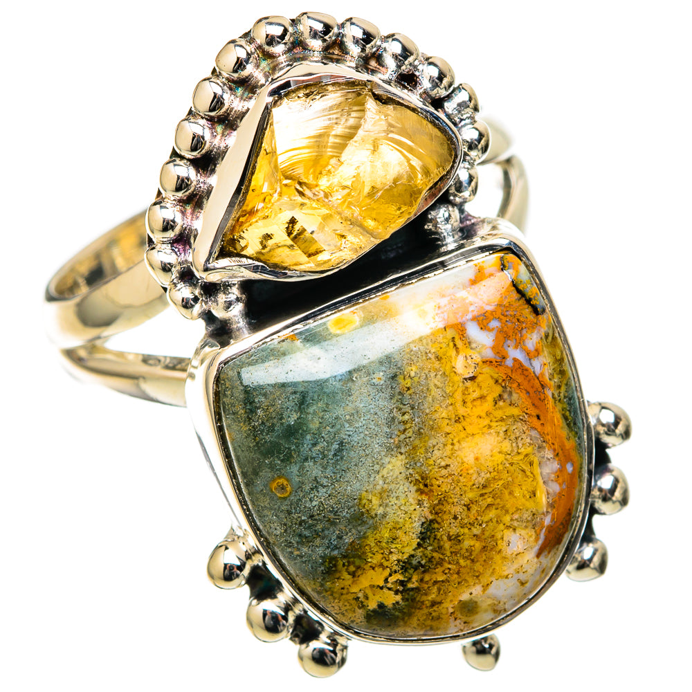 Ocean Jasper Rings handcrafted by Ana Silver Co - RING105061 - Photo 2