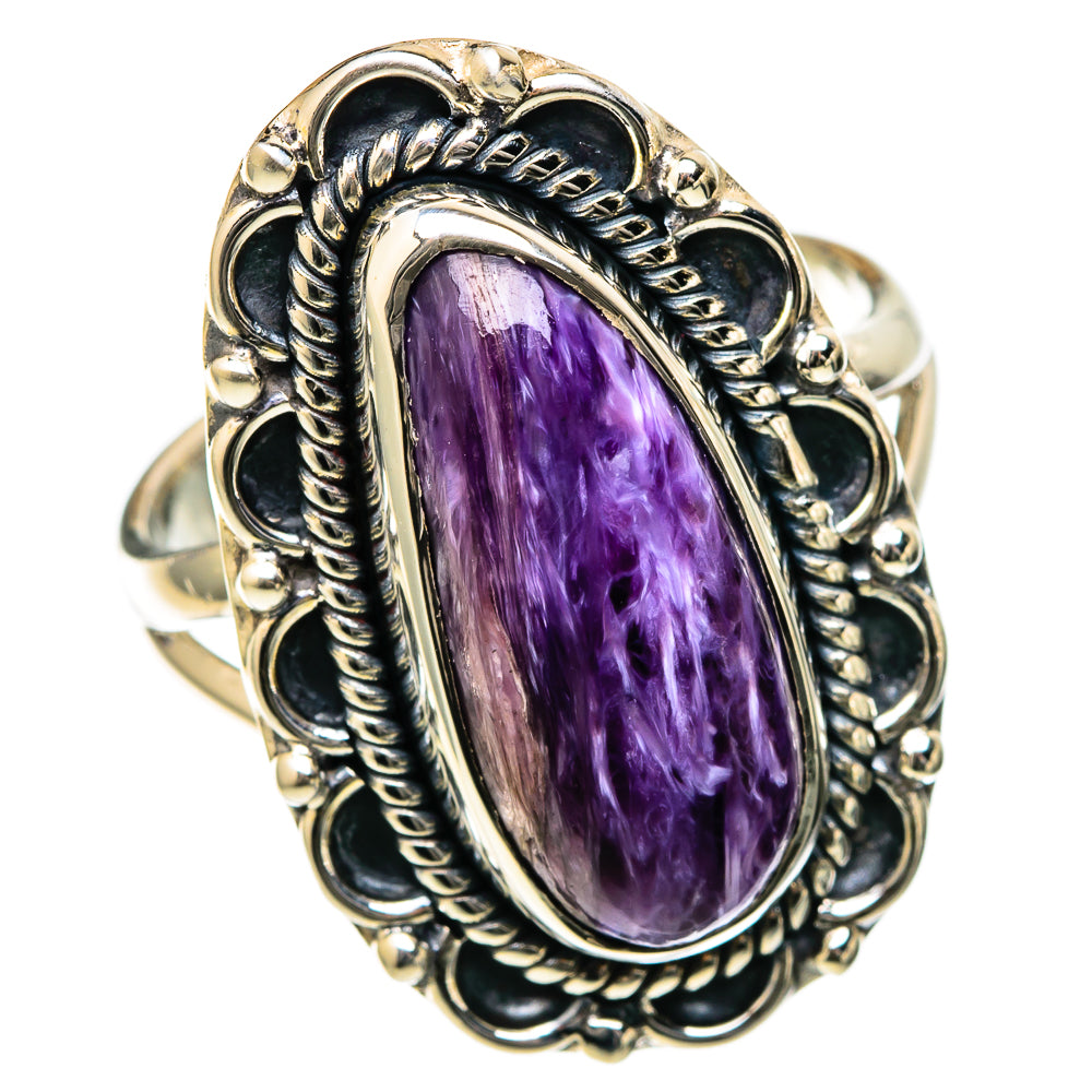 Charoite Rings handcrafted by Ana Silver Co - RING105072 - Photo 2