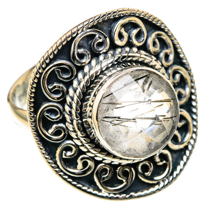 Tourmalinated Quartz Rings handcrafted by Ana Silver Co - RING105075 - Photo 2