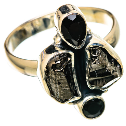 Black Tourmaline Rings handcrafted by Ana Silver Co - RING105076 - Photo 2