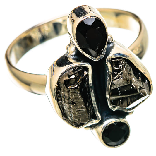 Black Tourmaline Rings handcrafted by Ana Silver Co - RING105076 - Photo 2