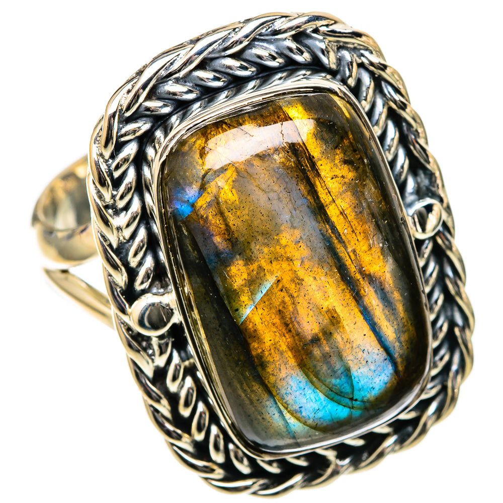 Labradorite Rings handcrafted by Ana Silver Co - RING105086 - Photo 2