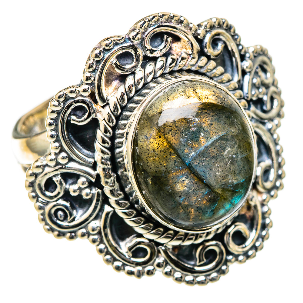 Labradorite Rings handcrafted by Ana Silver Co - RING105088 - Photo 2
