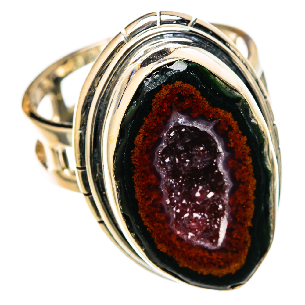 Coconut Geode Druzy Rings handcrafted by Ana Silver Co - RING105095 - Photo 2