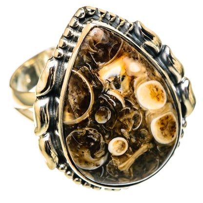Turritella Agate Rings handcrafted by Ana Silver Co - RING105098 - Photo 2