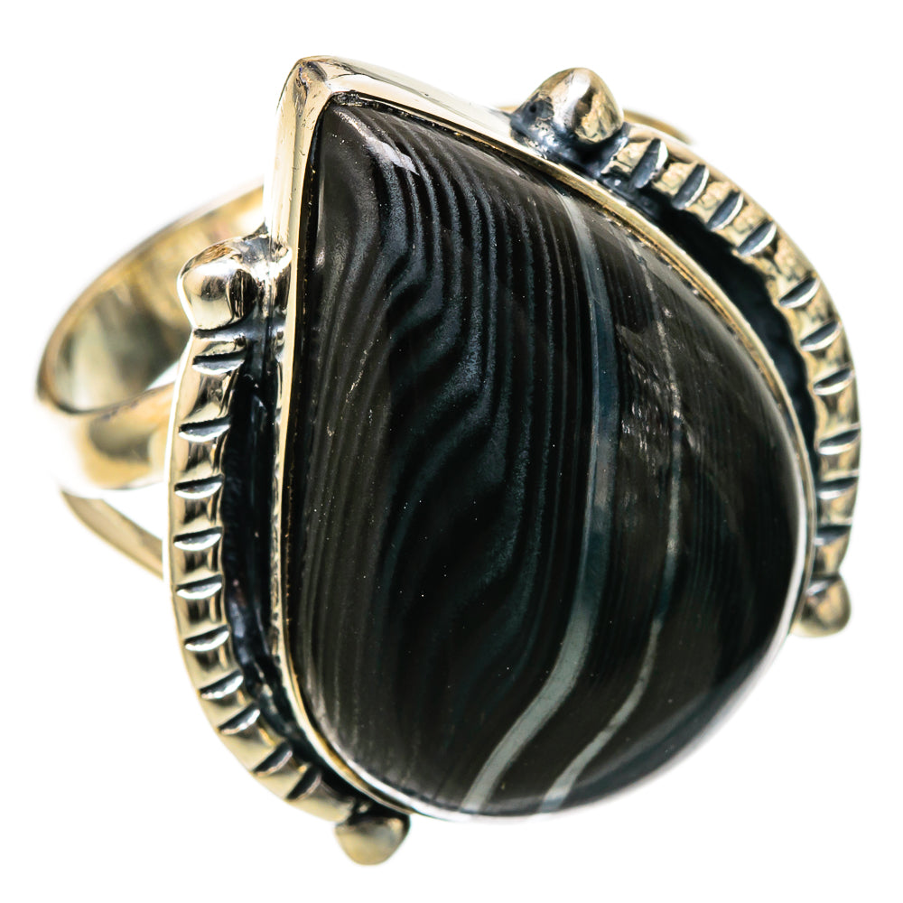 Psilomelane Rings handcrafted by Ana Silver Co - RING105108 - Photo 2