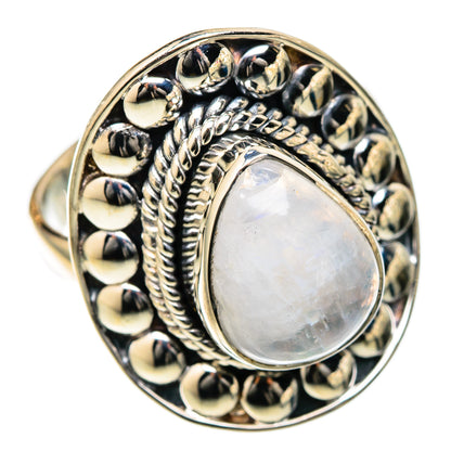 Rainbow Moonstone Rings handcrafted by Ana Silver Co - RING105111 - Photo 2