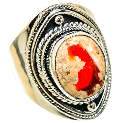 Mexican Fire Opal Rings handcrafted by Ana Silver Co - RING105115 - Photo 2