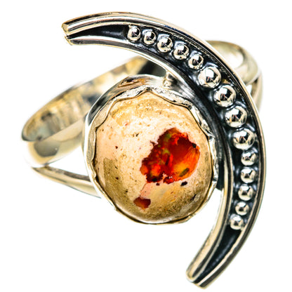 Mexican Fire Opal Rings handcrafted by Ana Silver Co - RING105116 - Photo 2