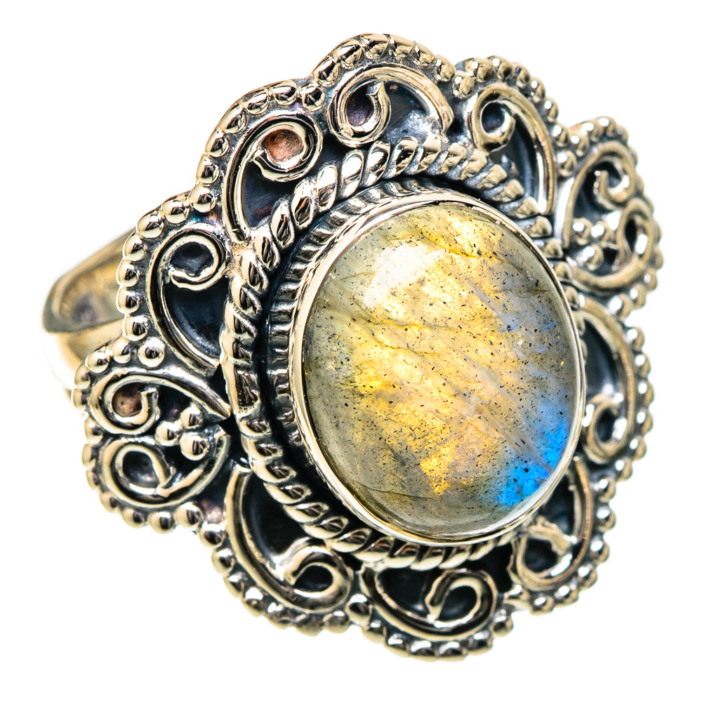 Labradorite Rings handcrafted by Ana Silver Co - RING105120 - Photo 2