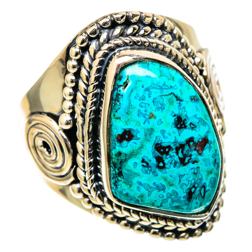 Chrysocolla Rings handcrafted by Ana Silver Co - RING105125 - Photo 2
