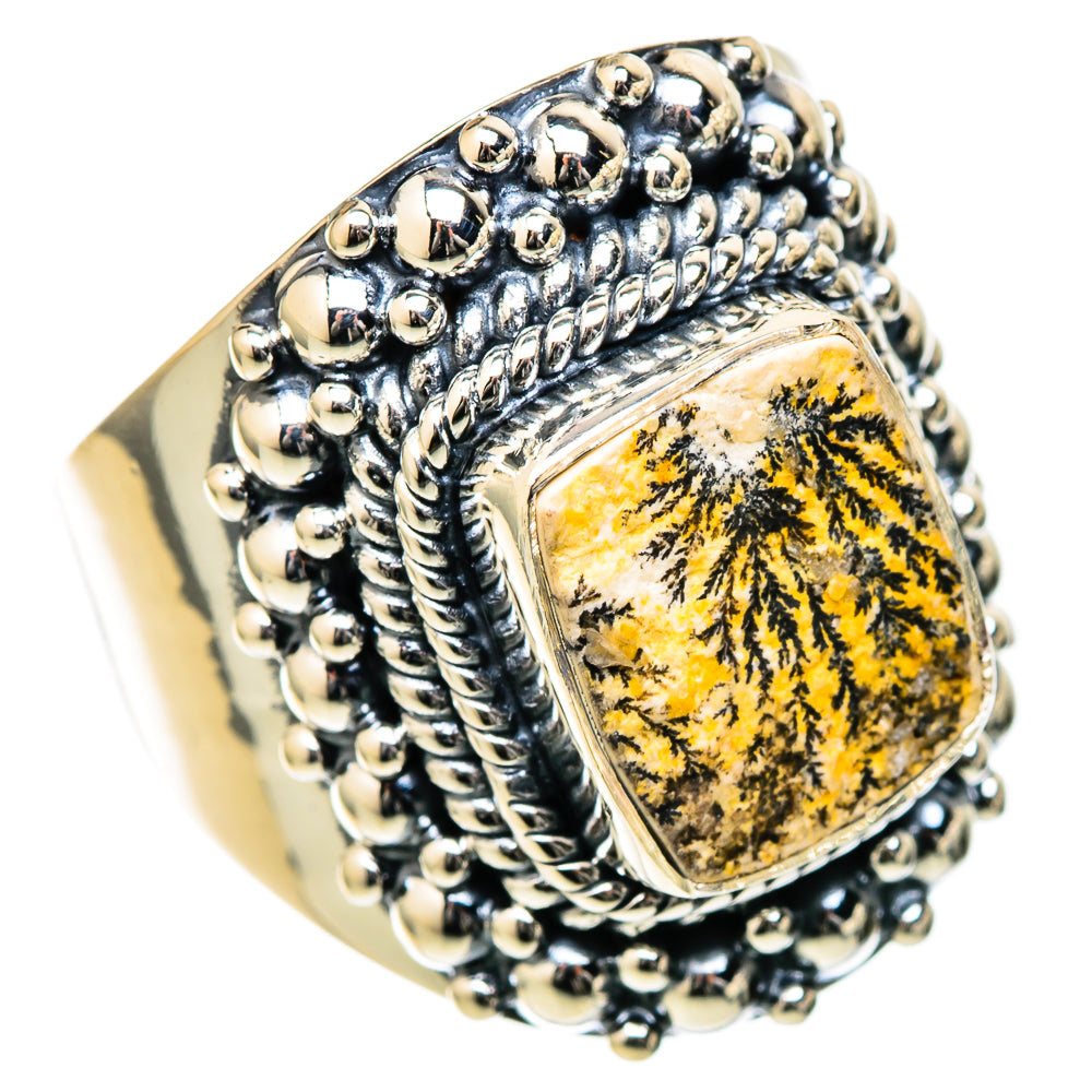 Germany Psilomelane Dendrite Rings handcrafted by Ana Silver Co - RING105130 - Photo 2
