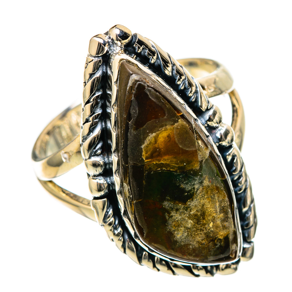 Ammolite Rings handcrafted by Ana Silver Co - RING105146 - Photo 2