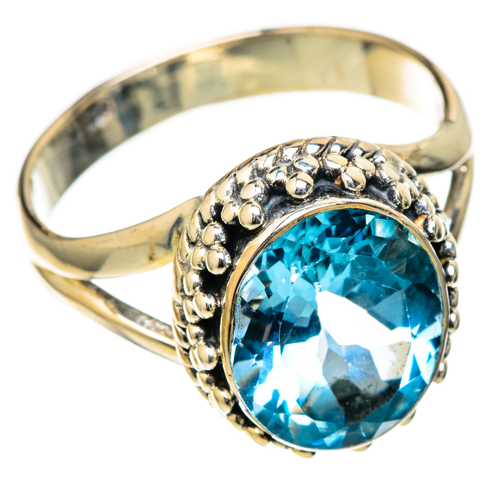Blue Topaz Rings handcrafted by Ana Silver Co - RING105152 - Photo 2