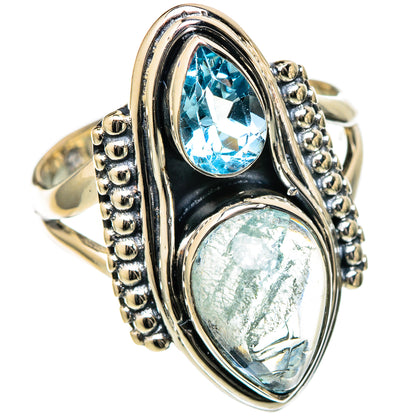 Aquamarine Rings handcrafted by Ana Silver Co - RING105173 - Photo 2