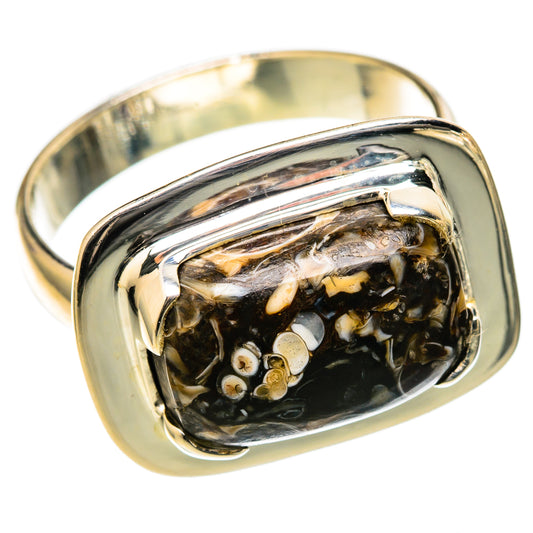 Turritella Agate Rings handcrafted by Ana Silver Co - RING105181 - Photo 2