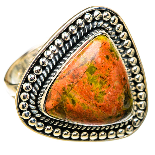 Unakite Rings handcrafted by Ana Silver Co - RING105184 - Photo 2