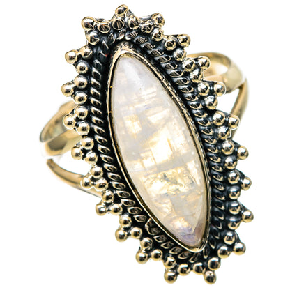 Rainbow Moonstone Rings handcrafted by Ana Silver Co - RING105194 - Photo 2