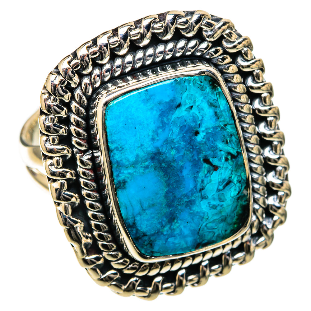Chrysocolla Rings handcrafted by Ana Silver Co - RING105198 - Photo 2