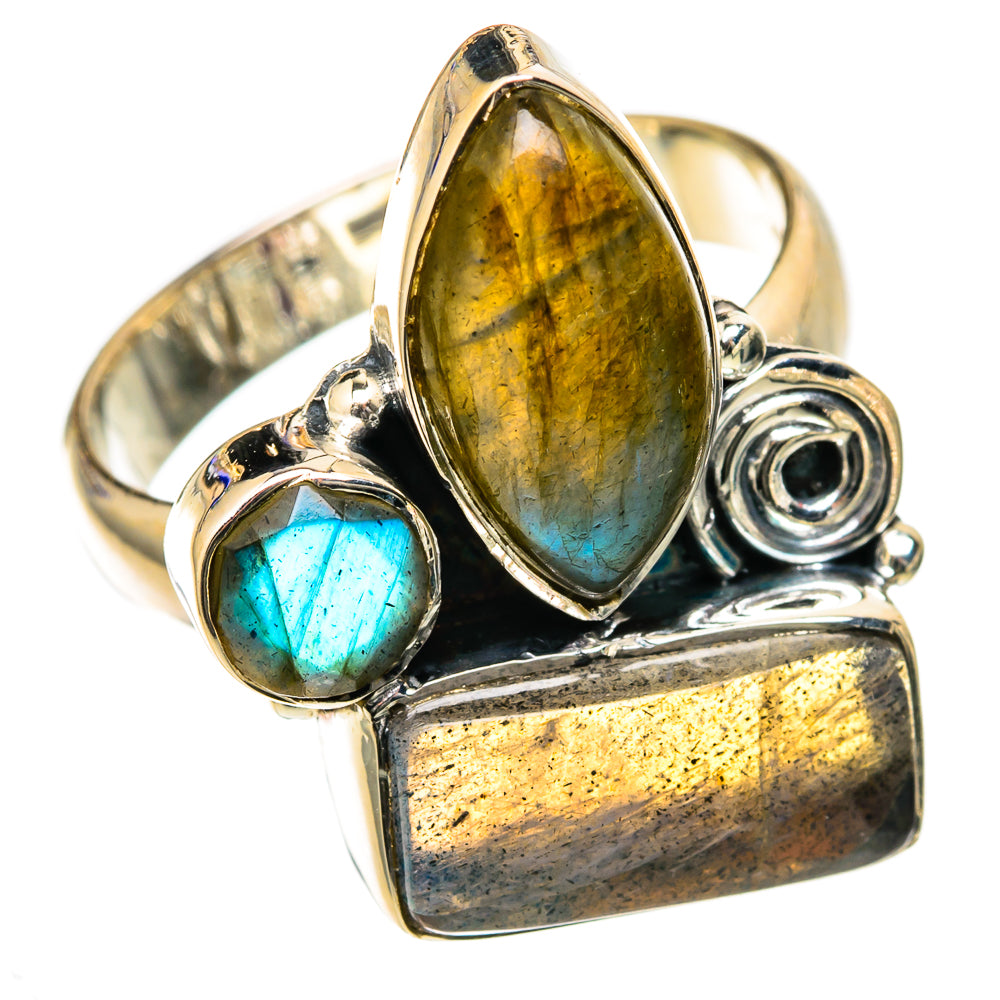 Labradorite Rings handcrafted by Ana Silver Co - RING105200 - Photo 2