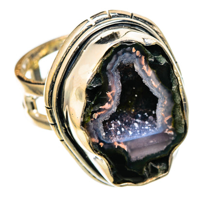 Coconut Geode Druzy Rings handcrafted by Ana Silver Co - RING105214 - Photo 2