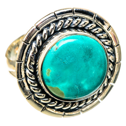 Tibetan Turquoise Rings handcrafted by Ana Silver Co - RING105218 - Photo 2
