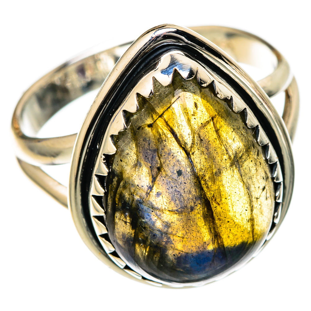 Labradorite Rings handcrafted by Ana Silver Co - RING105220 - Photo 2