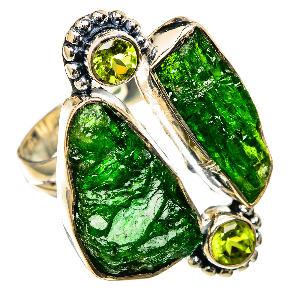 Chrome Diopside Rings handcrafted by Ana Silver Co - RING105225 - Photo 2