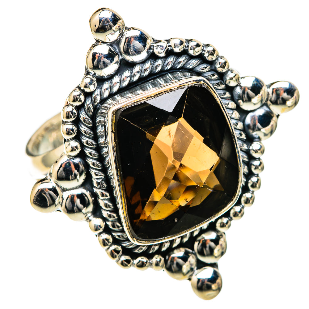 Smoky Quartz Rings handcrafted by Ana Silver Co - RING105229 - Photo 2