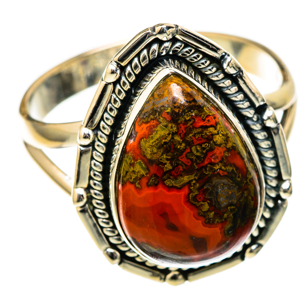 Moroccan Agate Rings handcrafted by Ana Silver Co - RING105256 - Photo 2