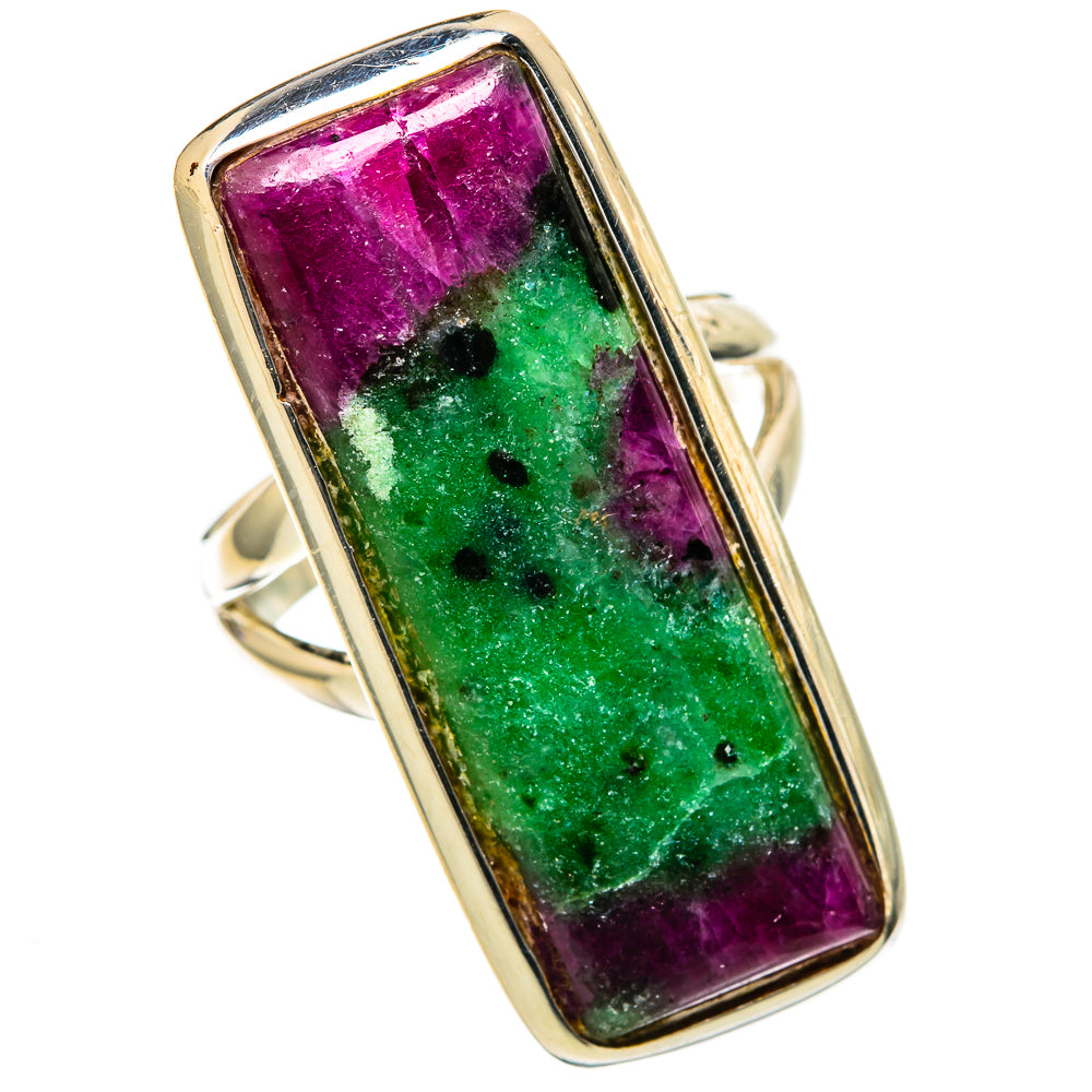 Ruby Zoisite Rings handcrafted by Ana Silver Co - RING105279 - Photo 2