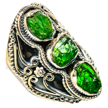Chrome Diopside Rings handcrafted by Ana Silver Co - RING105280 - Photo 2