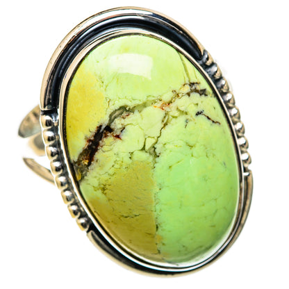 Lemon Chrysoprase Rings handcrafted by Ana Silver Co - RING105283 - Photo 2