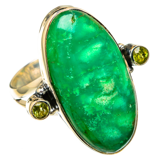 Chrysoprase Rings handcrafted by Ana Silver Co - RING105286 - Photo 2