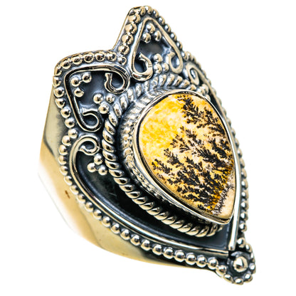 Germany Psilomelane Dendrite Rings handcrafted by Ana Silver Co - RING105289 - Photo 2