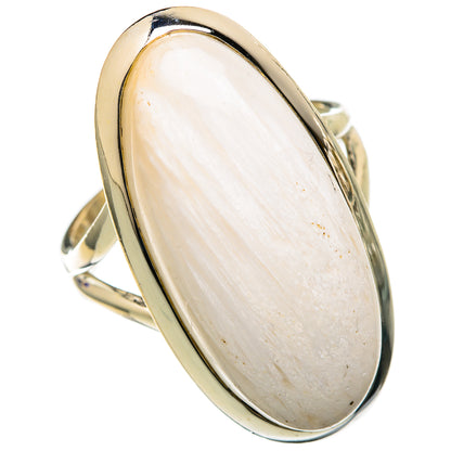 White Scolecite Rings handcrafted by Ana Silver Co - RING105304 - Photo 2